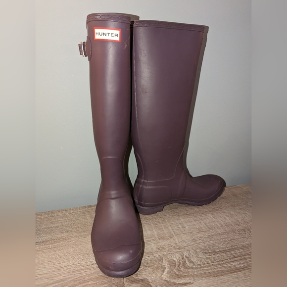 Hunter Shoes - Tall Purple Hunter Boots